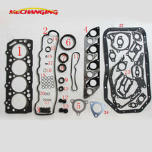 Load image into Gallery viewer, starrion Mitsubishi 4D56 4D56T 2.5 gasket set/head bolts - Pajero Shogun L200